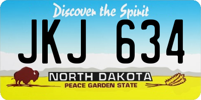 ND license plate JKJ634