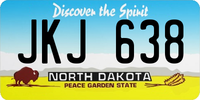 ND license plate JKJ638