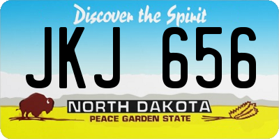 ND license plate JKJ656