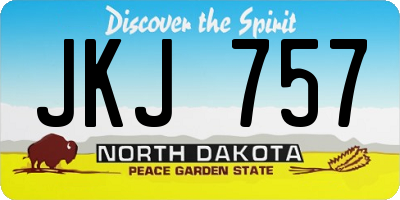 ND license plate JKJ757