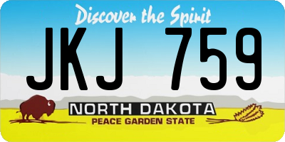ND license plate JKJ759