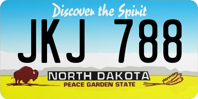 ND license plate JKJ788