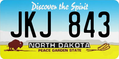 ND license plate JKJ843