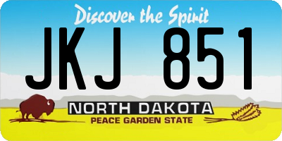 ND license plate JKJ851