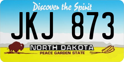 ND license plate JKJ873