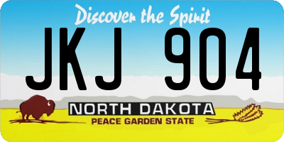 ND license plate JKJ904
