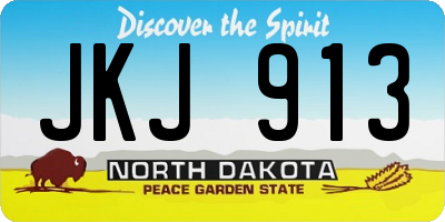 ND license plate JKJ913