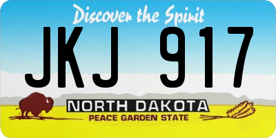 ND license plate JKJ917