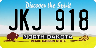 ND license plate JKJ918