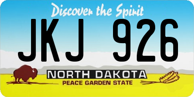 ND license plate JKJ926