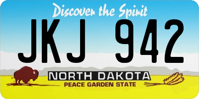 ND license plate JKJ942