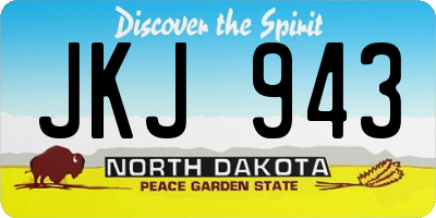 ND license plate JKJ943