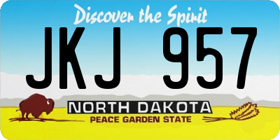 ND license plate JKJ957