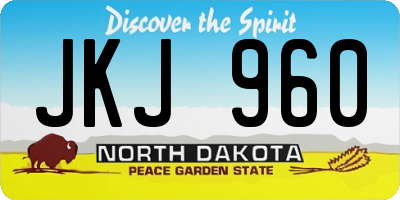 ND license plate JKJ960