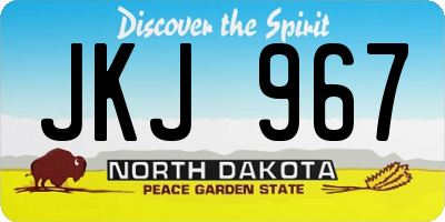 ND license plate JKJ967