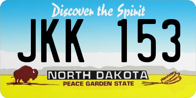 ND license plate JKK153