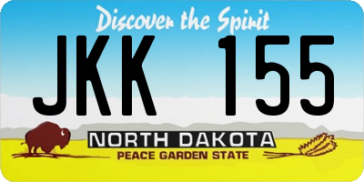 ND license plate JKK155