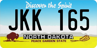 ND license plate JKK165