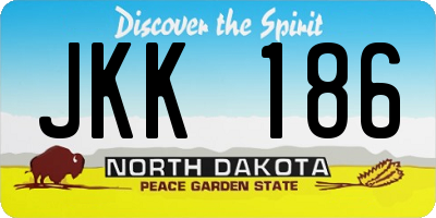 ND license plate JKK186
