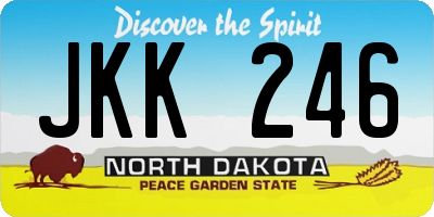 ND license plate JKK246