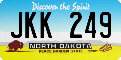 ND license plate JKK249