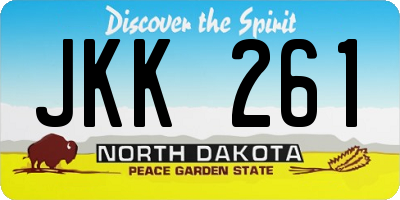 ND license plate JKK261