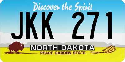 ND license plate JKK271