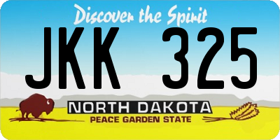 ND license plate JKK325