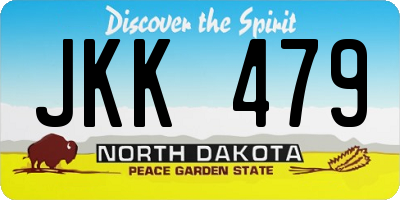ND license plate JKK479