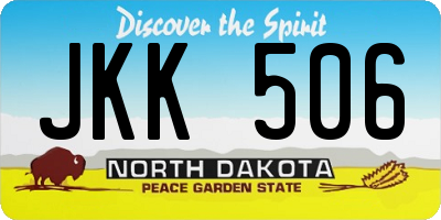 ND license plate JKK506