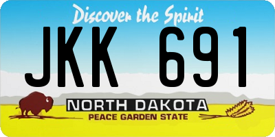 ND license plate JKK691