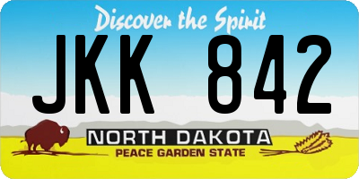 ND license plate JKK842