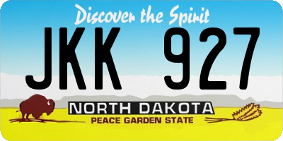 ND license plate JKK927