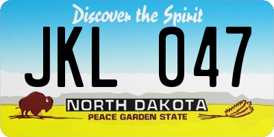 ND license plate JKL047