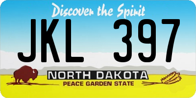 ND license plate JKL397