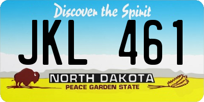 ND license plate JKL461