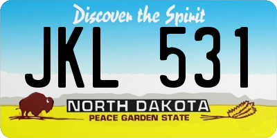 ND license plate JKL531