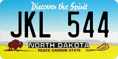 ND license plate JKL544