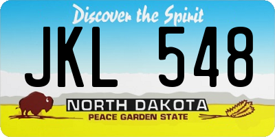 ND license plate JKL548