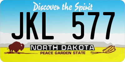 ND license plate JKL577