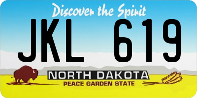 ND license plate JKL619