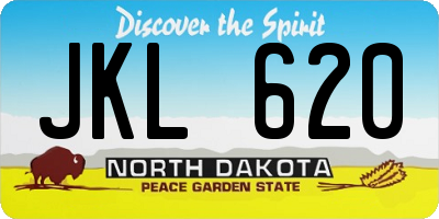 ND license plate JKL620