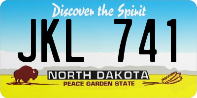 ND license plate JKL741