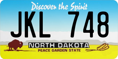 ND license plate JKL748