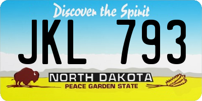 ND license plate JKL793