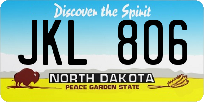 ND license plate JKL806