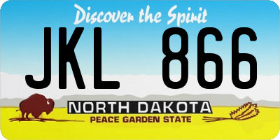 ND license plate JKL866