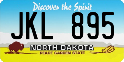 ND license plate JKL895