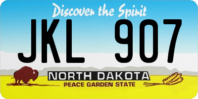 ND license plate JKL907