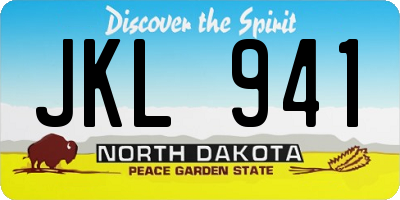 ND license plate JKL941